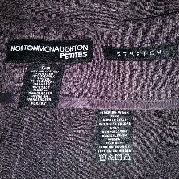 Norton McNaughton Eggplant Striped Dress Pants NWT - Picture 6 of 7
